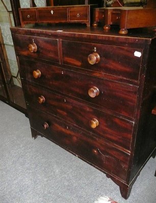 Lot 565 - A late Georgian mahogany four height chest