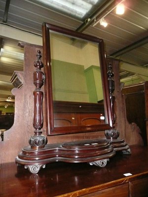 Lot 585 - * A Victorian mahogany dressing table mirror