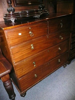 Lot 586 - A Victorian mahogany four height chest