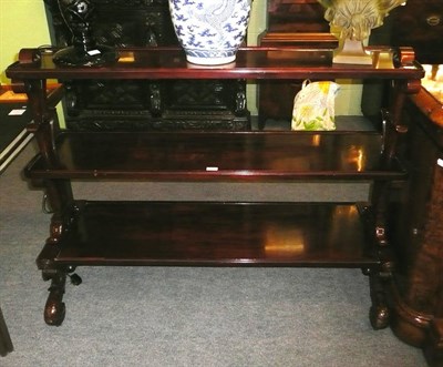 Lot 602 - * A Victorian mahogany three tier dumb waiter