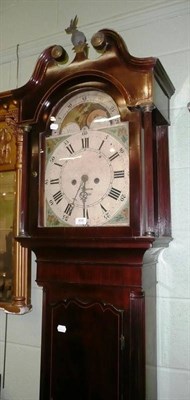 Lot 606 - * A mahogany longcase clock with painted dial, Jn Griffin of Chester