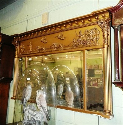 Lot 607 - A 19th century gilt wood and composition overmantel mirror