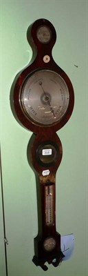 Lot 612 - A rosewood wheel barometer