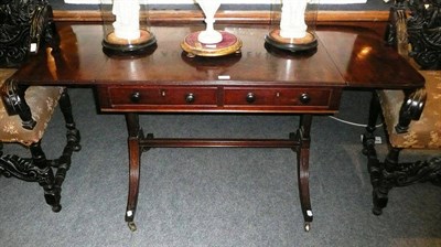 Lot 618 - A Regency-style mahogany sofa table