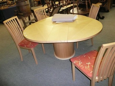 Lot 637 - Skovby circular dining table and four chairs (Danish)