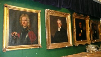 Lot 714 - Four 19th century portraits