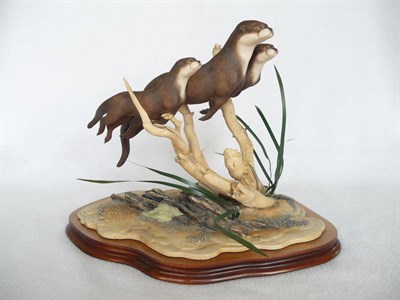 Lot 1000 - Border Fine Arts Otter and Young 'Ladies of the Stream', model No. L97 by Elizabeth Waugh, Ltd....