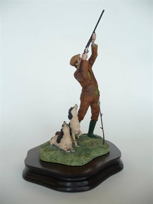 Lot 1005 - Border Fine Arts 'Reaching For The High Bird' Shooting with black and white Spaniels, model No....