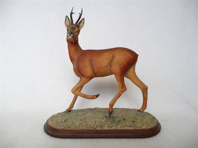 Lot 1014 - Border Fine Arts 'Roe Buck' leg up, model No. L66 by James Harvey, Ltd. edition No. 237/850, 21.6cm