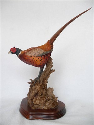 Lot 1020 - Wildtrack model of a Pheasant by A B Hayman, Ltd. edition No. 281/500, 44.2cm high on wood base