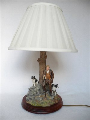 Lot 1028 - Border Fine Arts 'A moment to Reflect' Shepherd and Collies Lamp Base, model No. BO516 by Ray...