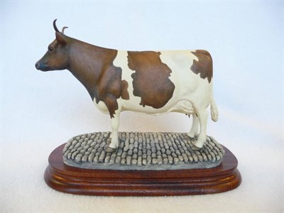 Lot 1046 - Border Fine Arts 'Ayrshire Cow (horned)', model No. L75 by Elizabeth MacAllister, Ltd. edition...