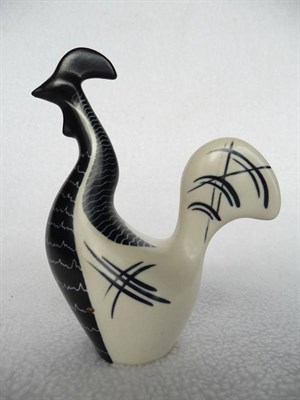 Lot 1067 - Beswick CM series small Cock by Colin Melbourne, model no. 1416, 12.7cm high, black and white matt