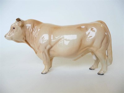 Lot 1071 - Beswick Charolais Bull, model No. 2463A, cream gloss, 12.7cm high