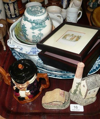 Lot 16 - Two meat plates, Masons ginger jar, two Royal Doulton Seriesware bowls, Toby teapot, serving...