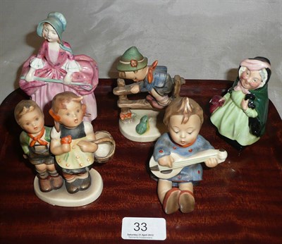 Lot 33 - Three Hummell figures and two Doulton figures