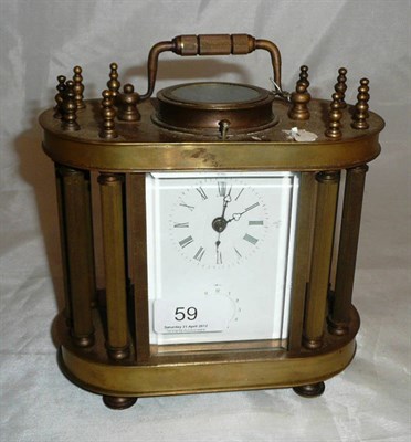 Lot 59 - A gilt brass carriage clock