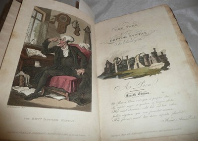 Lot 67 - The tour of Dr Syntax, 1813, thirty-one hand coloured plates, original boards (re-backed)