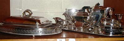 Lot 79 - A quantity of electro-plated items including entree dishes, trays, sauce boats etc