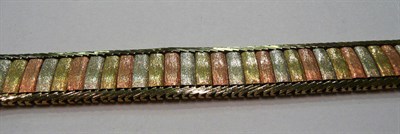 Lot 150 - A 9ct three colour gold bracelet