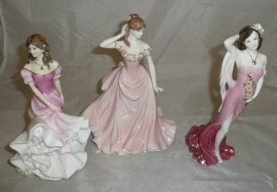 Lot 188 - Two Coalport figures 'Ruby' and 'With This Ring' and a Doulton figure 'Sophie'