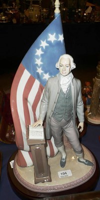 Lot 194 - A Lladro china figure, of George Washington, numbered 383, signed J Puche and P Pevez