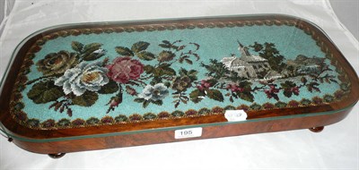 Lot 195 - A Victorian walnut and beadwork centrepiece stand