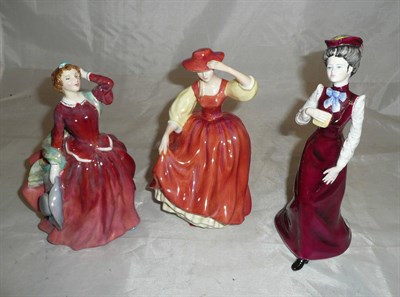 Lot 222 - Two Doulton figures and a Coalport figure