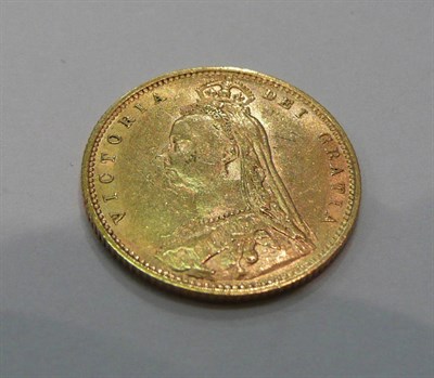 Lot 254 - A shield back Victorian half sovereign '1890'