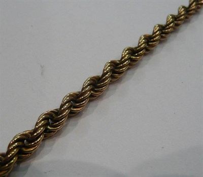 Lot 271 - A 9ct gold rope link necklace