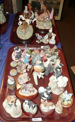 Lot 281 - Two trays of Border Fine Arts, Beswick, Goebel and other animal figures