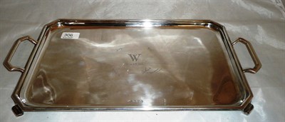 Lot 306 - Silver tray 1935