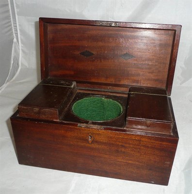 Lot 309 - A mahogany tea caddy (a.f.)