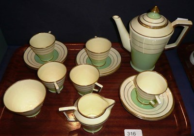 Lot 316 - A Crown Staffordshire Art Deco coffee service