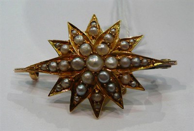 Lot 360 - A seed pearl brooch