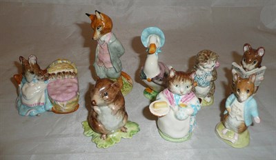 Lot 408 - Eight Beswick Beatrix Potter figures