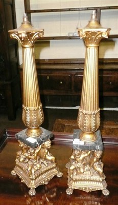 Lot 424 - Pair lamps