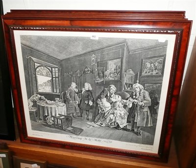 Lot 462 - A set of six later reproductions after William Hogarth 'Marriage a la mode'