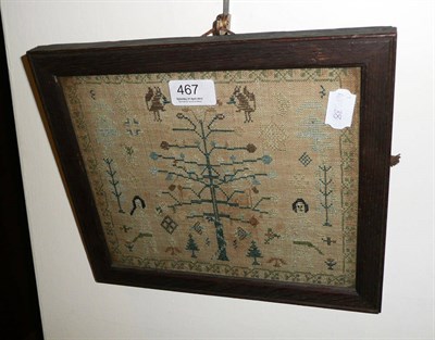 Lot 467 - 19th century small sampler