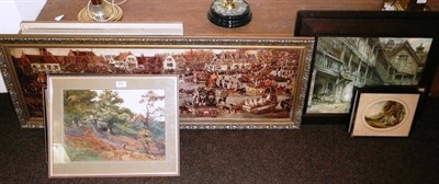 Lot 469 - A pair of prints after F M Bennet - A Coaching Scene and A Meet of the Hunt; Carnival scene...