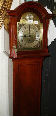 Lot 484 - A walnut cased grandmother clock