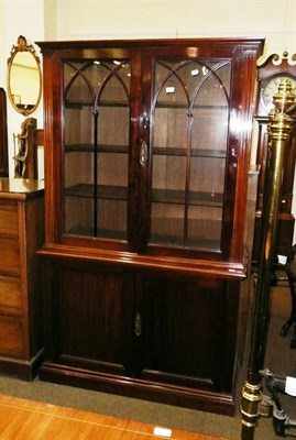 Lot 509 - A Victorian style glazed mahogany bookcase