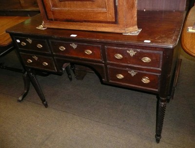 Lot 514 - An Irish mahogany dressing table on rope twist legs