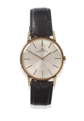 Lot 150 - A 9ct Gold Wristwatch, signed Jaeger LeCoultre, 1971, (calibre 616/2) lever movement numbered...