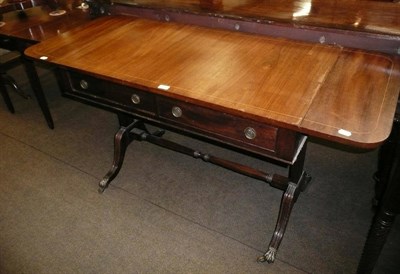 Lot 515 - Reproduction mahogany sofa table