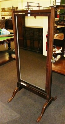 Lot 518 - A mahogany cheval mirror