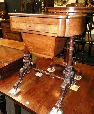 Lot 519 - A Victorian writing/sewing table