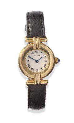Lot 151 - A Lady's 18ct Gold Wristwatch, signed Cartier, model: Colisee, circa 2000, quartz movement,...