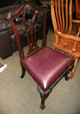 Lot 549 - Carved mahogany dining chair