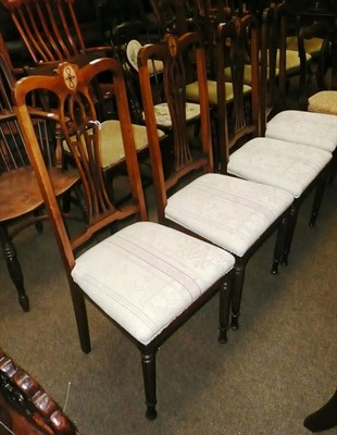 Lot 555 - Set of four high back chairs